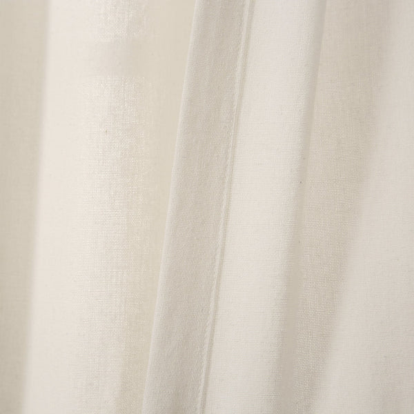 Lush Decor Farmhouse Faux Linen Tab Top Window Curtain Panel