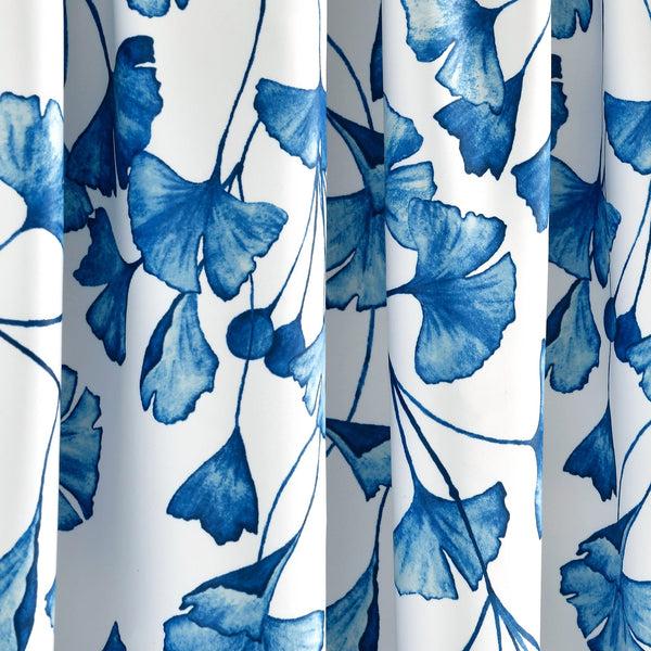 Lush Decor Farmhouse Ginkgo Leaf Light Filtering Window Curtain Panel Set
