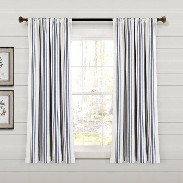 Lush Decor Farmhouse Stripe Yarn Dyed Recycled Cotton Blend Window Curtain Panel Set