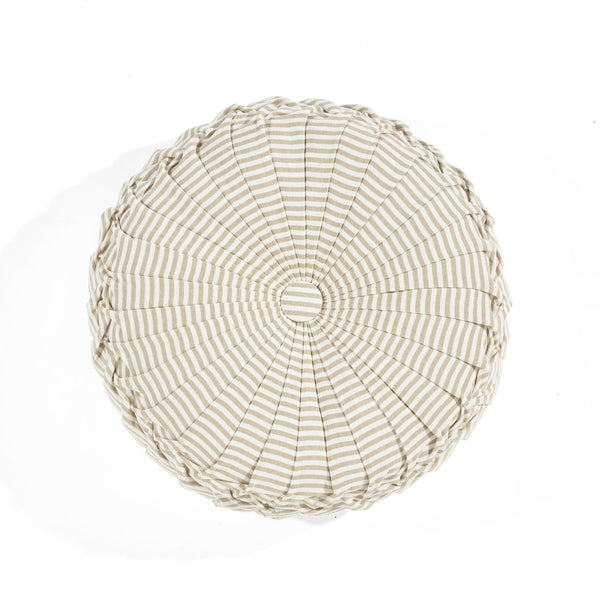 Lush Decor Farmhouse Ticking Stripe Yarn Dyed Pleated Decorative Pillow