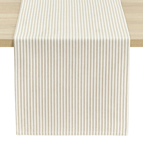 Lush Decor Farmhouse Ticking Stripe Yarn Dyed Table Runner