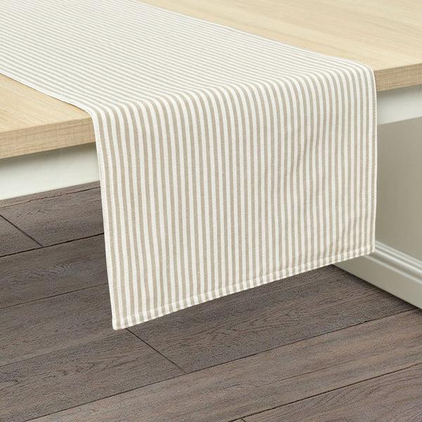 Lush Decor Farmhouse Ticking Stripe Yarn Dyed Table Runner