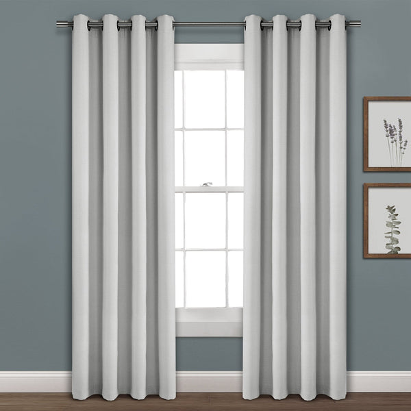 Lush Decor Faux Linen Absolute Blackout Window Curtain Panel