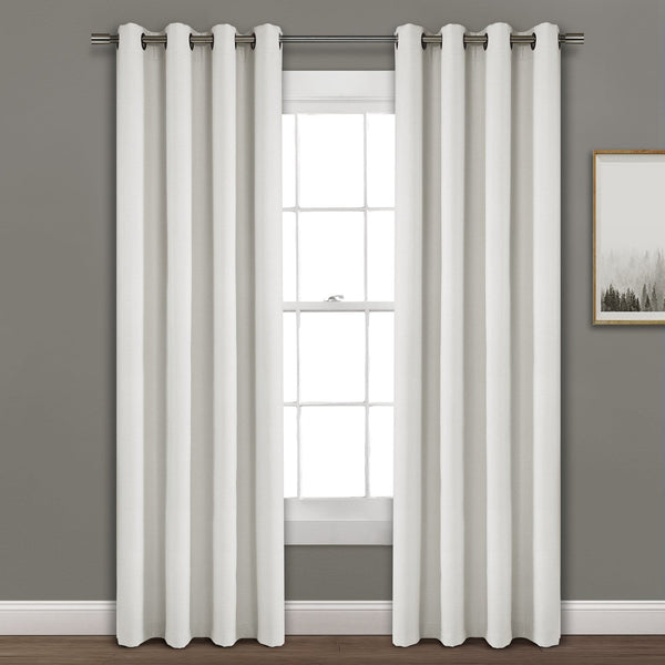 Lush Decor Faux Linen Absolute Blackout Window Curtain Panel