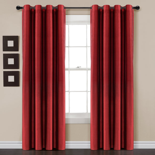 Lush Decor Faux Silk 100% Blackout Window Curtain Panel