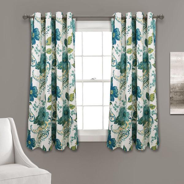 Lush Decor Floral Paisley Light Filtering Window Curtain Set