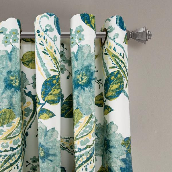Lush Decor Floral Paisley Light Filtering Window Curtain Set