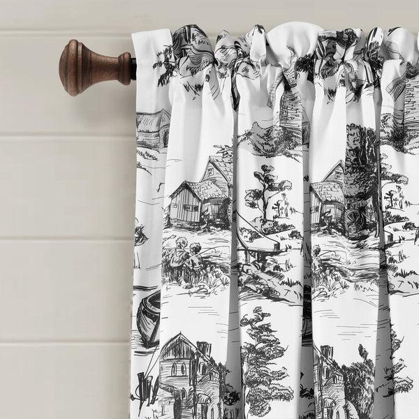 Lush Decor French Country Toile Room Darkening Window Curtain Set