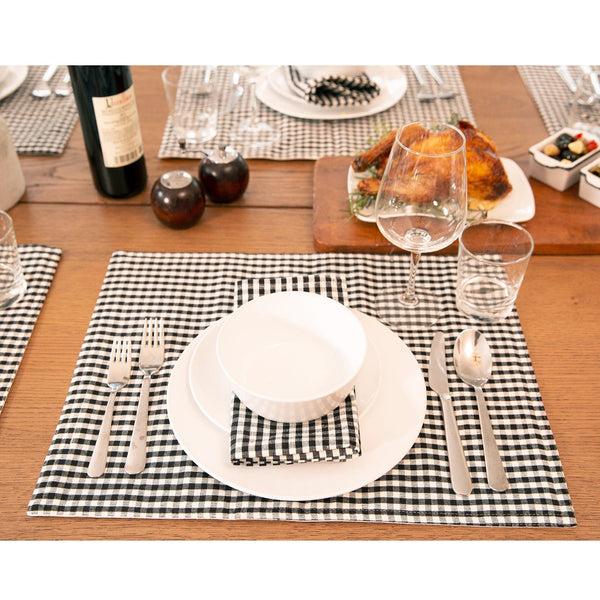 Lush Decor Gingham Check Yarn Dyed Placemat 4-Pack Set