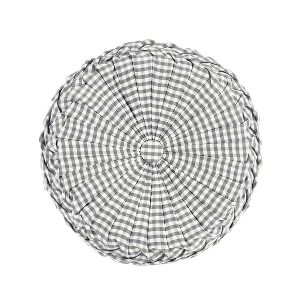 Lush Decor Gingham Check Yarn Dyed Pleated Decorative Pillow