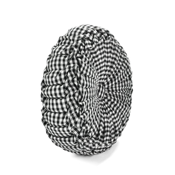 Lush Decor Gingham Check Yarn Dyed Pleated Decorative Pillow