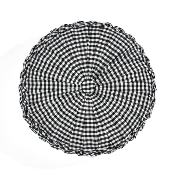 Lush Decor Gingham Check Yarn Dyed Pleated Decorative Pillow
