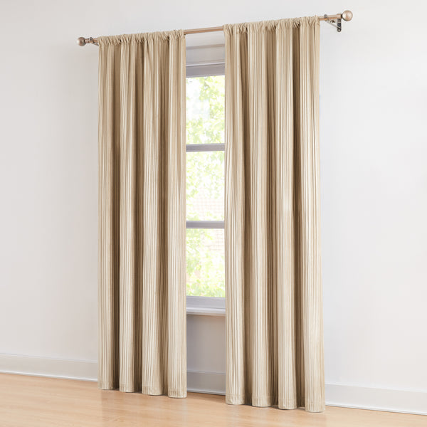 Lush Decor Glam Pleated Velvet Light Filtering Window Curtain Panels