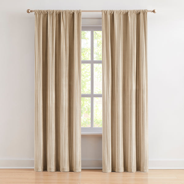 Lush Decor Glam Pleated Velvet Light Filtering Window Curtain Panels