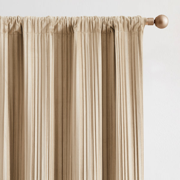 Lush Decor Glam Pleated Velvet Light Filtering Window Curtain Panels