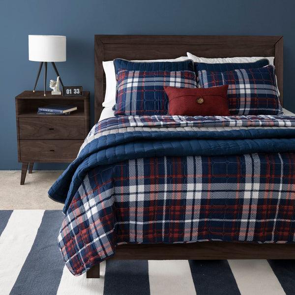Lush Decor Grayson Farmhouse Plaid Reversible Quilt Set