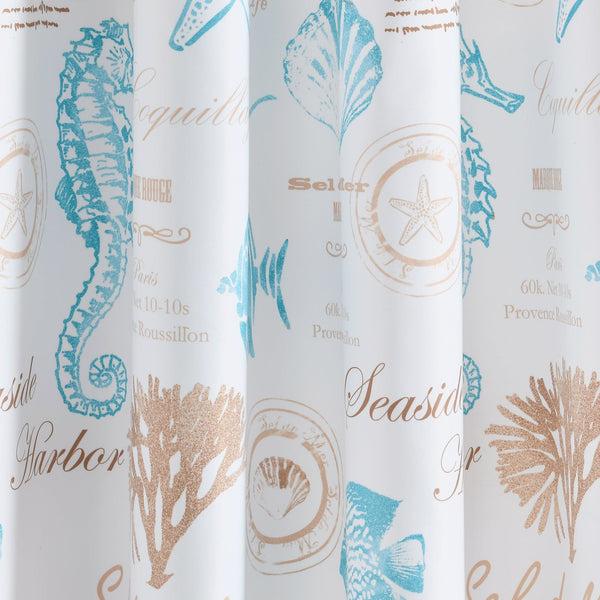 Lush Decor Harbor Life Light Filtering Window Curtain Panel Set