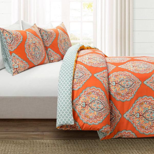 Lush Decor Harley Reversible Cotton Duvet Cover 3 Piece Set