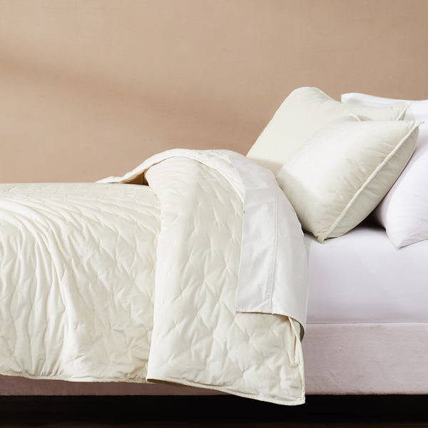 Lush Decor Haven Velvet Embroidered Stitch Cozy Super Soft Quilt 3 Piece Set