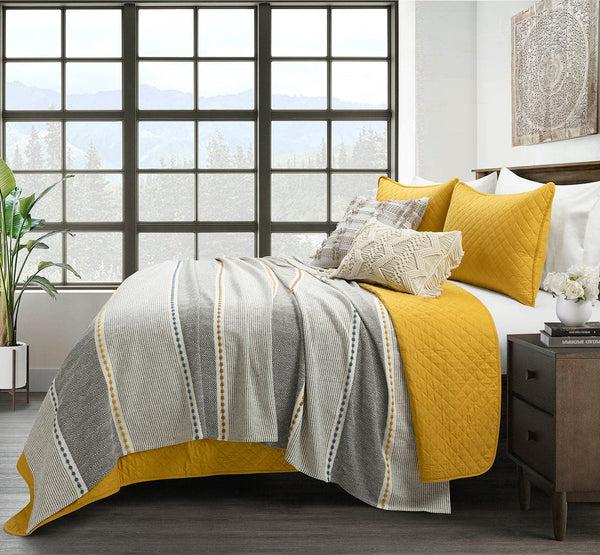 Lush Decor Herringbone Stripe Yarn Dyed Cotton Blanket/Coverlet