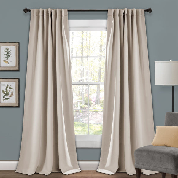 Lush Decor Insulated Back Tab Blackout Curtain Panel Set