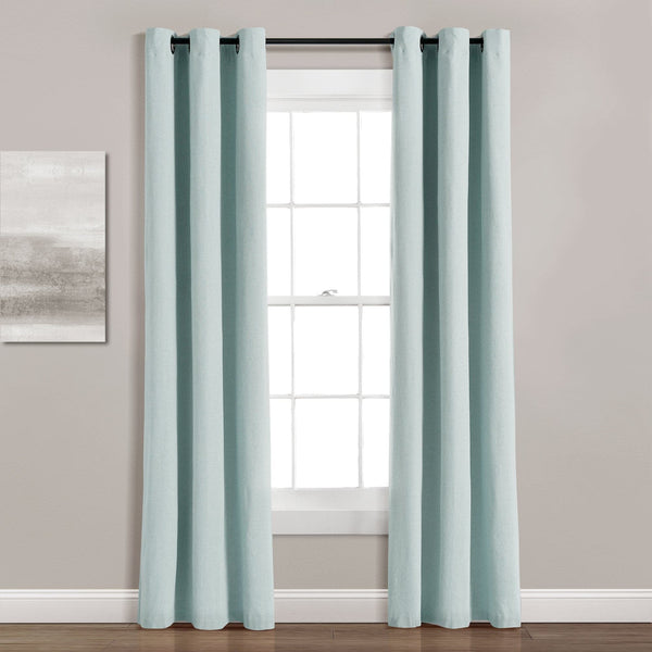 Lush Decor Insulated Grommet Blackout Faux Linen Window Curtain Panel