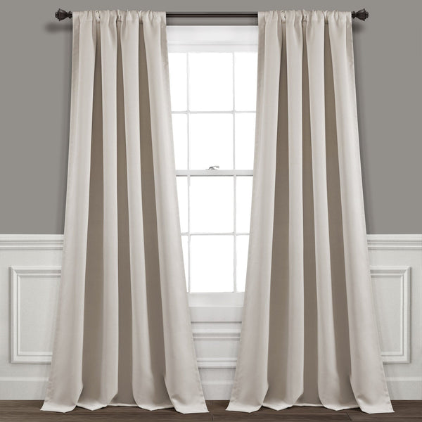 Lush Decor Insulated Rod Pocket Blackout Curtain Panel Set