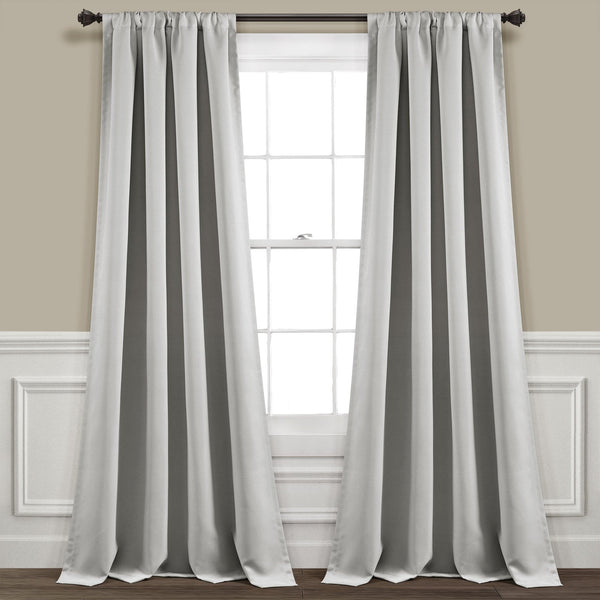 Lush Decor Insulated Rod Pocket Blackout Curtain Panel Set
