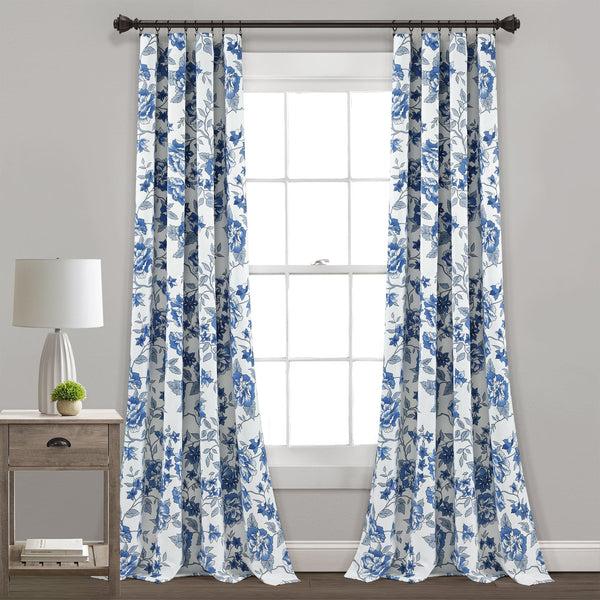 Lush Decor Ivana Floral Light Filtering Window Curtain Panel Set