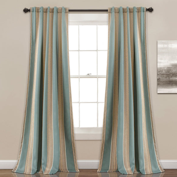 Lush Decor Julia Stripe Light Filtering Window Curtains Set