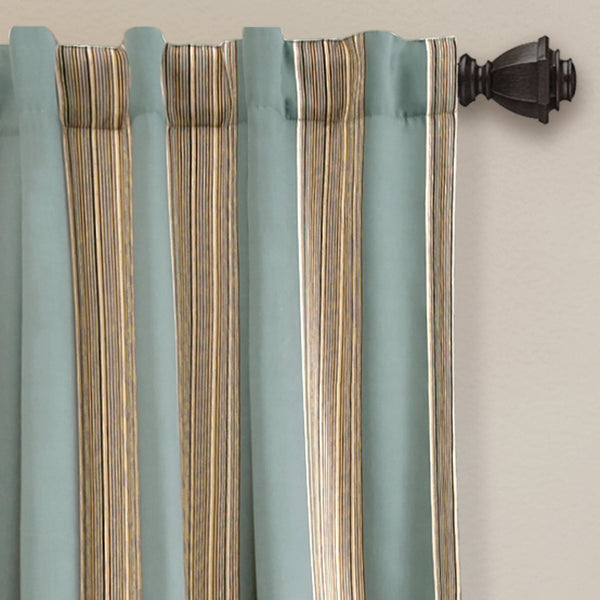 Lush Decor Julia Stripe Light Filtering Window Curtains Set