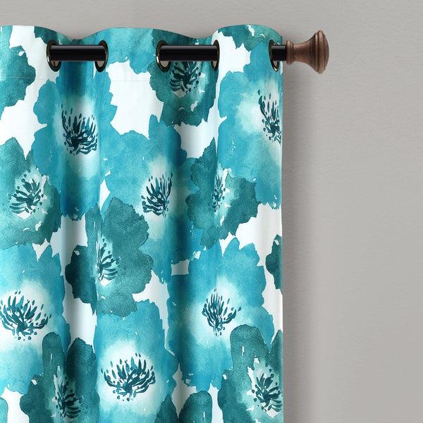 Lush Decor Julie Floral Insulated Grommet Blackout Window Curtain Panel Set