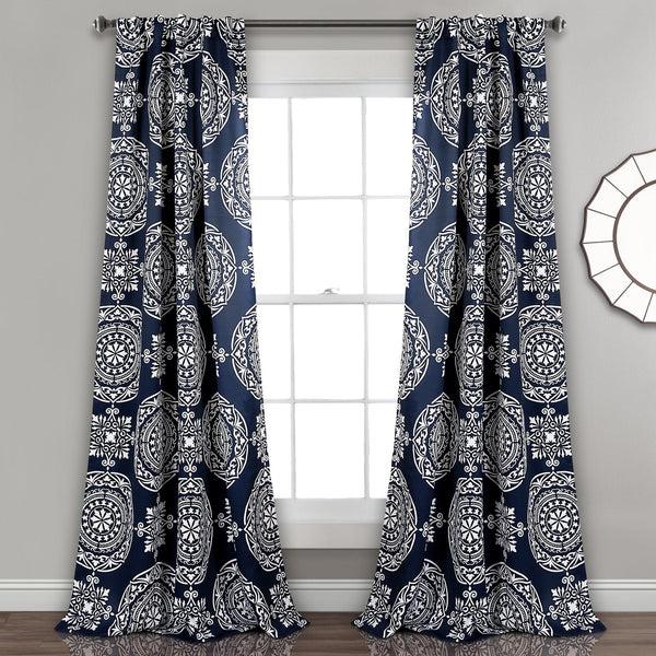 Lush Decor Karmen Medallion Room Darkening Window Curtain Panel Set