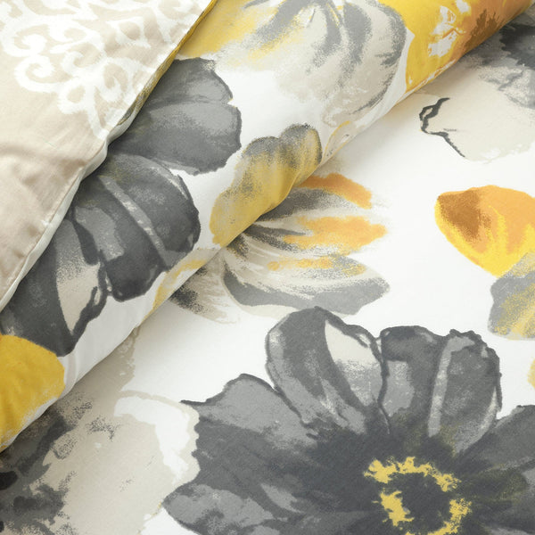 Lush Decor Leah Reversible Cotton Duvet Cover 3 Piece Set