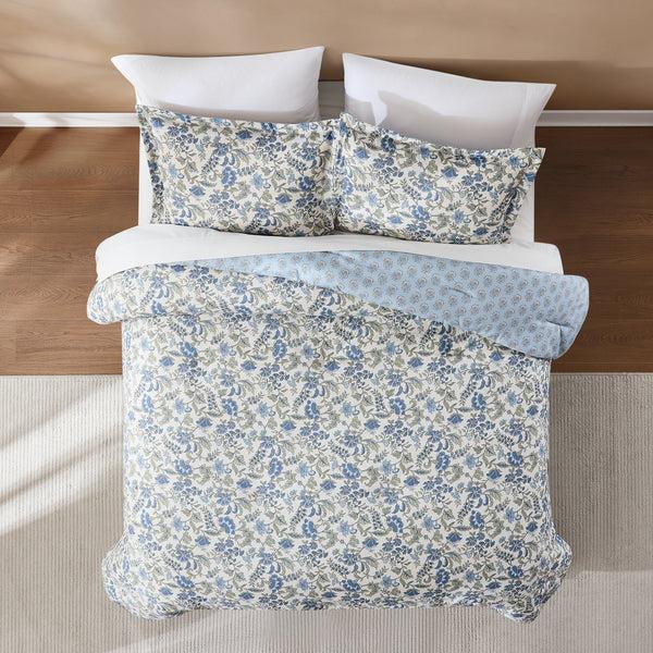 Lush Decor Lillian Block Print Reversible Comforter Set 3Pc