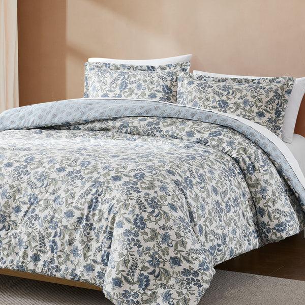 Lush Decor Lillian Block Print Reversible Comforter Set 3Pc