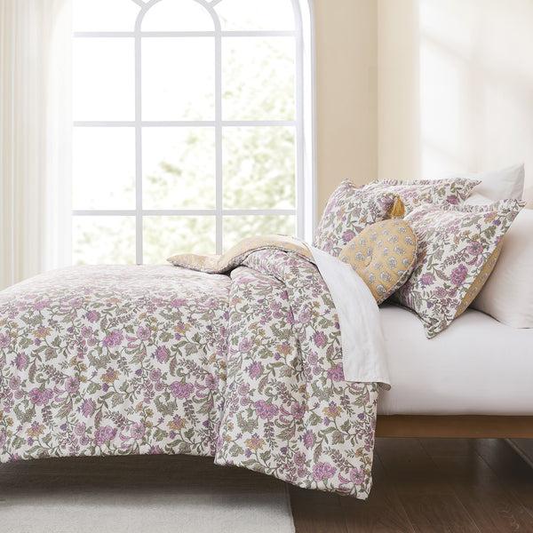 Lush Decor Lillian Block Print Reversible Comforter Set 5Pc