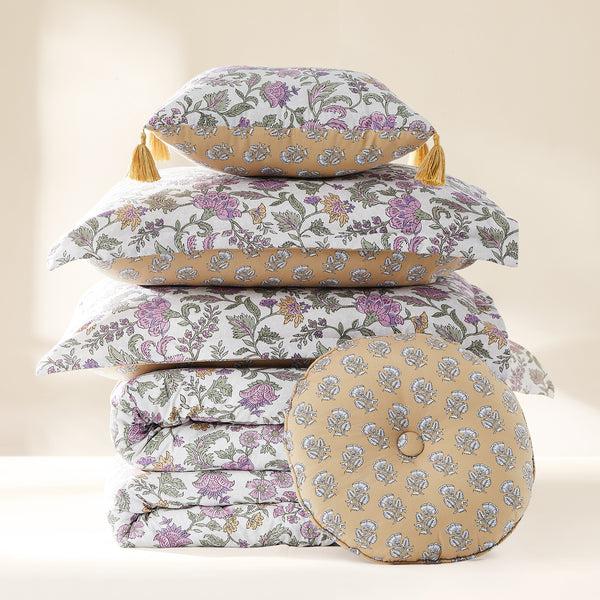 Lush Decor Lillian Block Print Reversible Comforter Set 5Pc