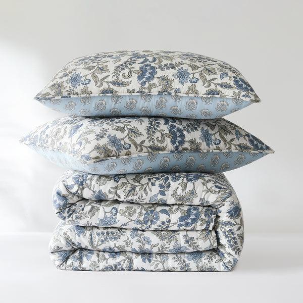 Lush Decor Lillian Block Print Reversible Quilt 6 Set