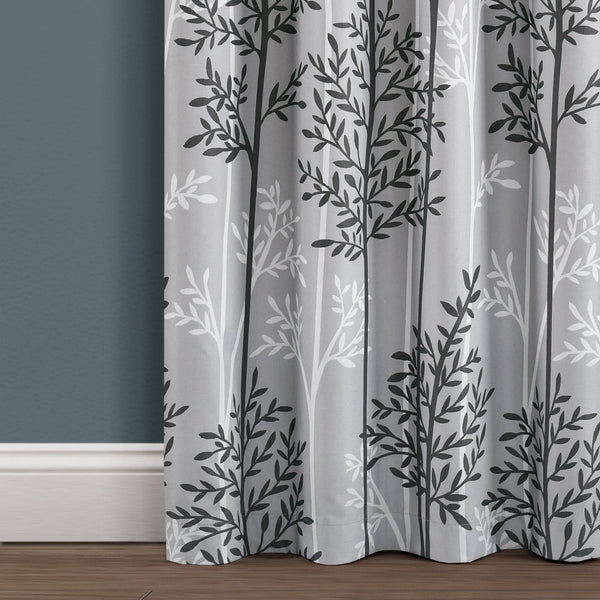 Lush Decor Linear Tree Insulated Rod Pocket Blackout Curtain Panel Set