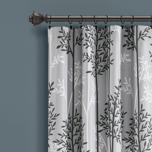 Lush Decor Linear Tree Insulated Rod Pocket Blackout Curtain Panel Set