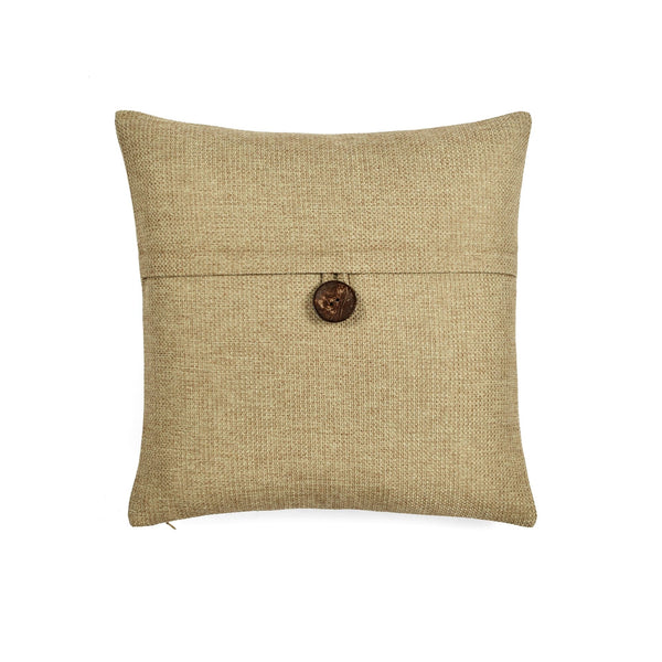 Lush Decor Linen Texture Woven Button Decorative Pillow Cover