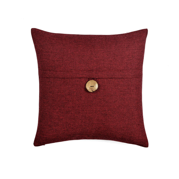 Lush Decor Linen Texture Woven Button Decorative Pillow Cover