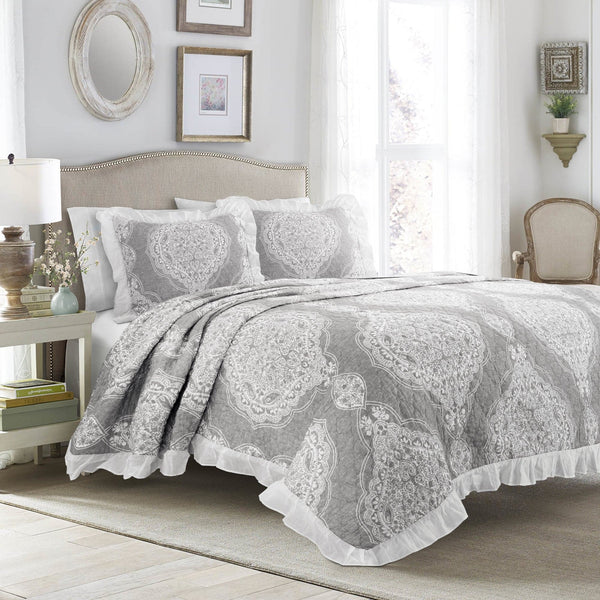 Lush Decor Lucianna Ruffle Edge Cotton Bedspread Set