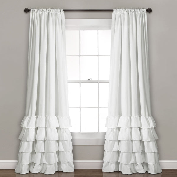 Lush Decor Allison Ruffle Window Curtain Panel Set