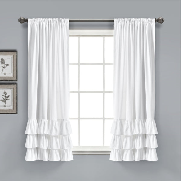 Lush Decor Allison Ruffle Window Curtain Panel Set