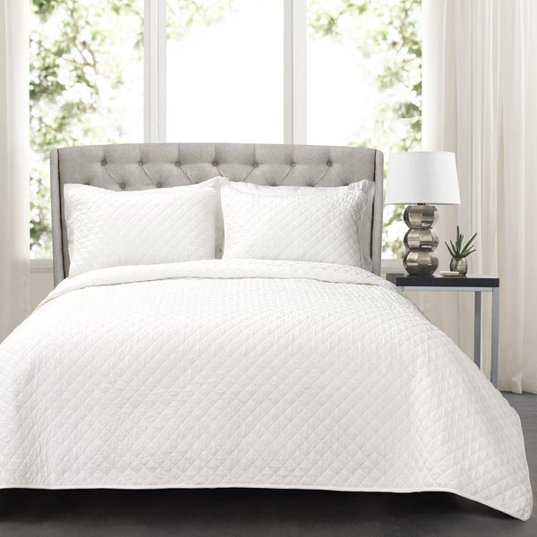 Lush Decor Ava Diamond Oversized Cotton Quilt Set