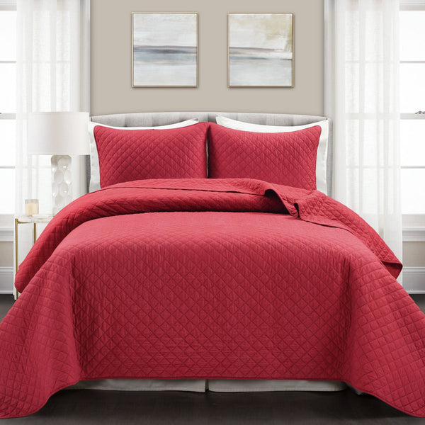 Lush Decor Ava Diamond Oversized Cotton Quilt Set