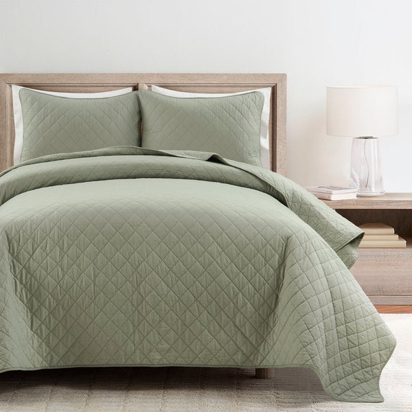 Lush Decor Ava Diamond Oversized Cotton Quilt Set