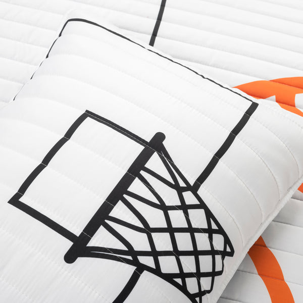 Lush Decor Basketball Game Reversible Quilt Set